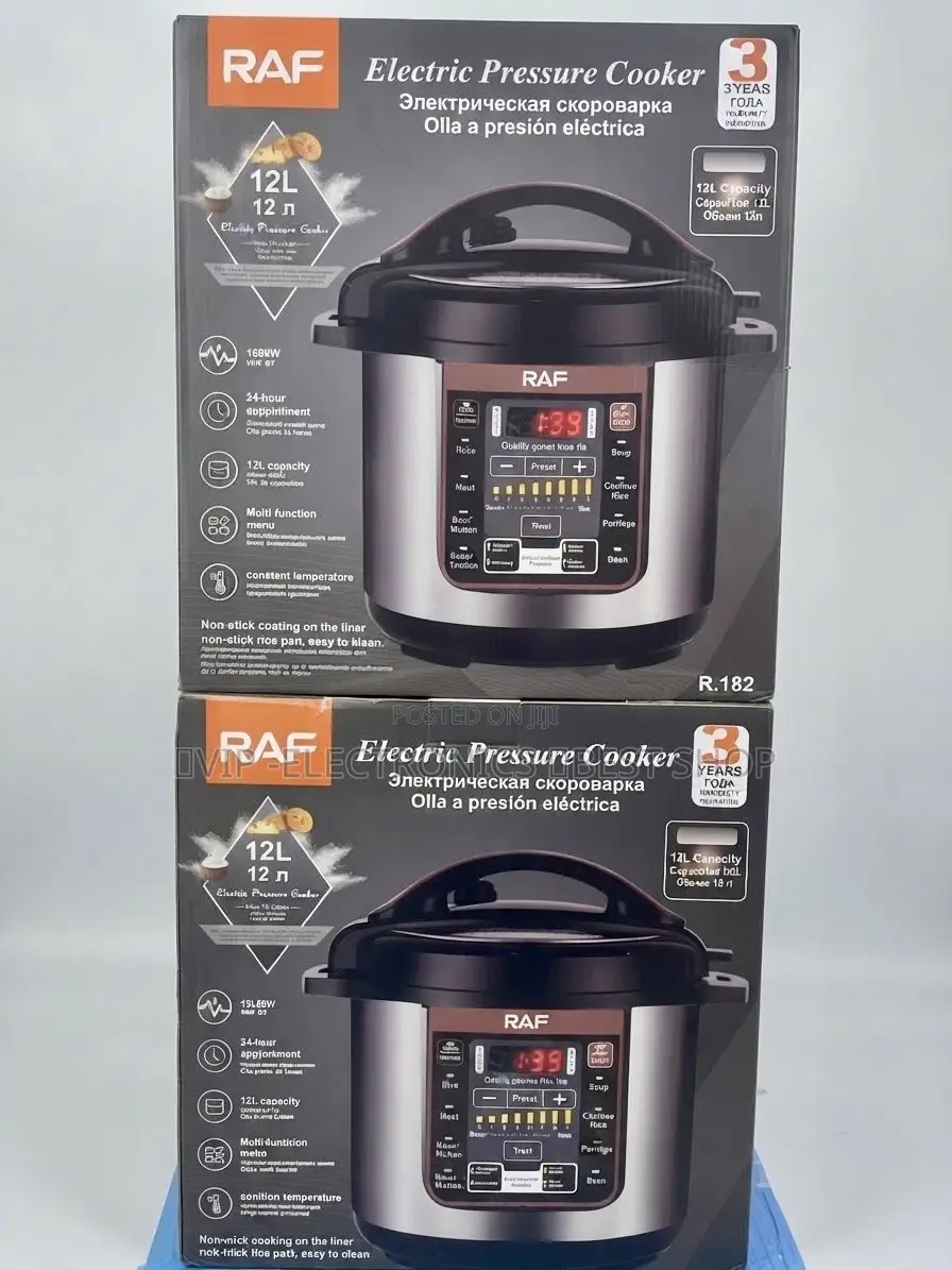 RAF Electric Pressure Cooker.12-Liter Capacity and Powerful 1600W