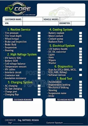 EV Diagnostic, Maintainance Charger Installation