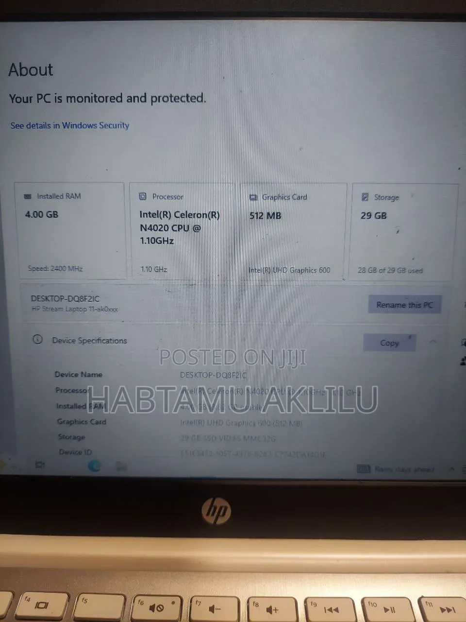 Laptop HP Stream 11 4GB Intel SSD 32GB
