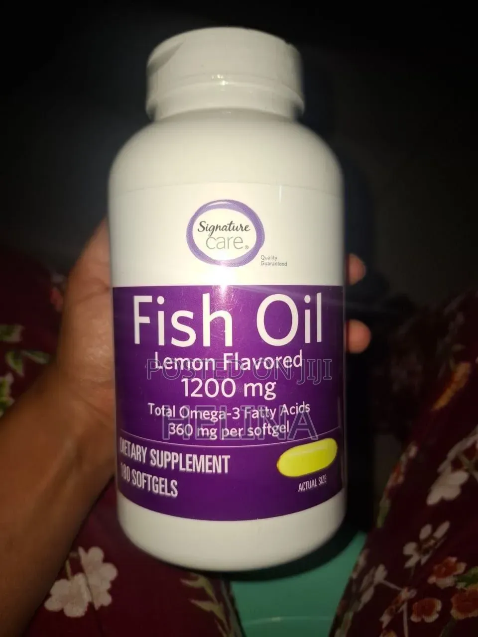 Signature Care Fish Oil Lemon Flavored 1200 Mg 180 Softgels From USA