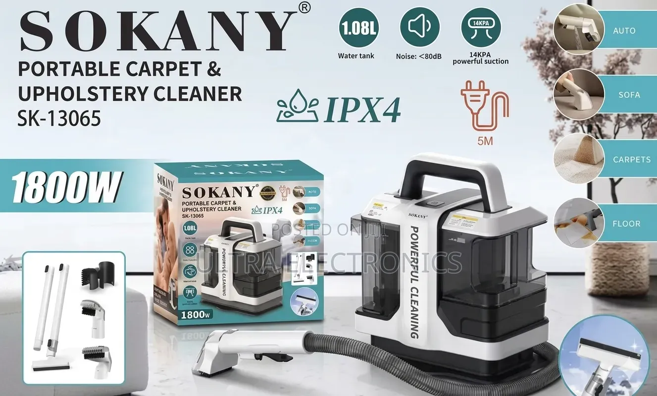 Sokany SK-13065 Portable Carpet Upholstery Cleaner Powerful 1800W