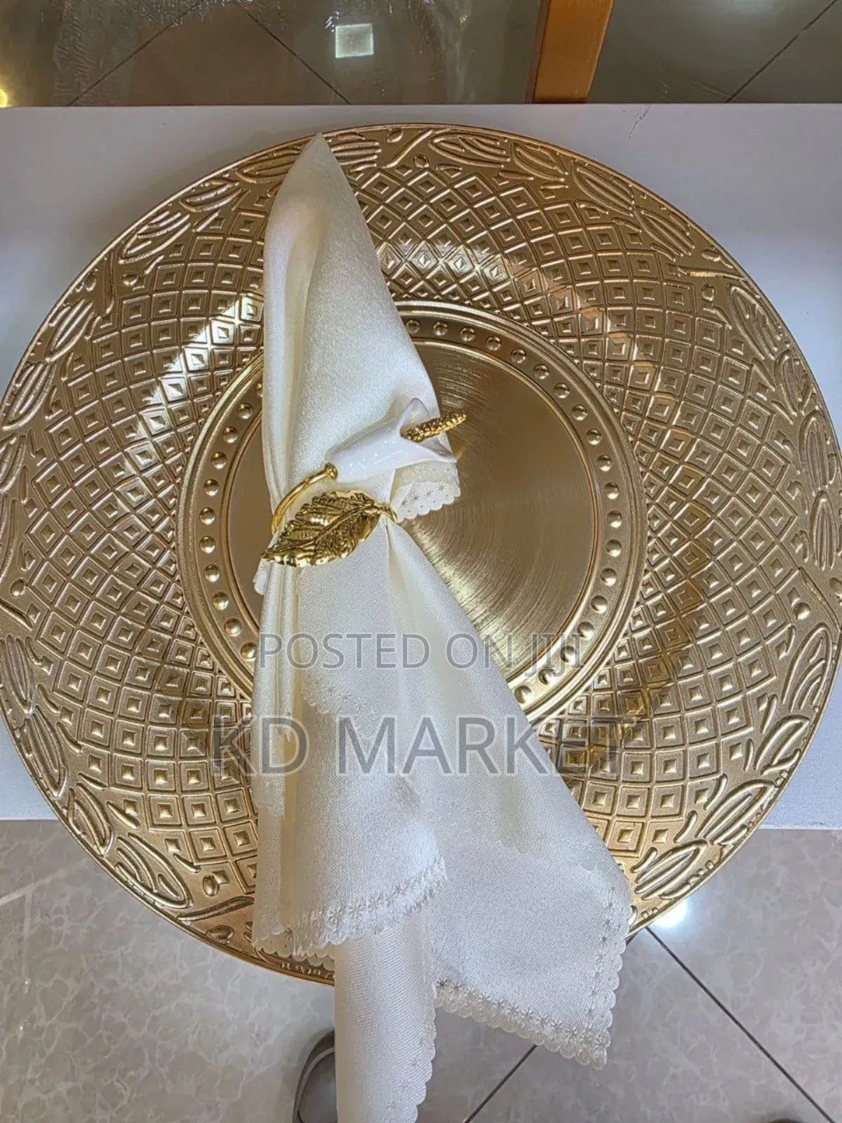 6pcs Luxury Table Setup Package (Plate, Napkin Holder, Napkin)