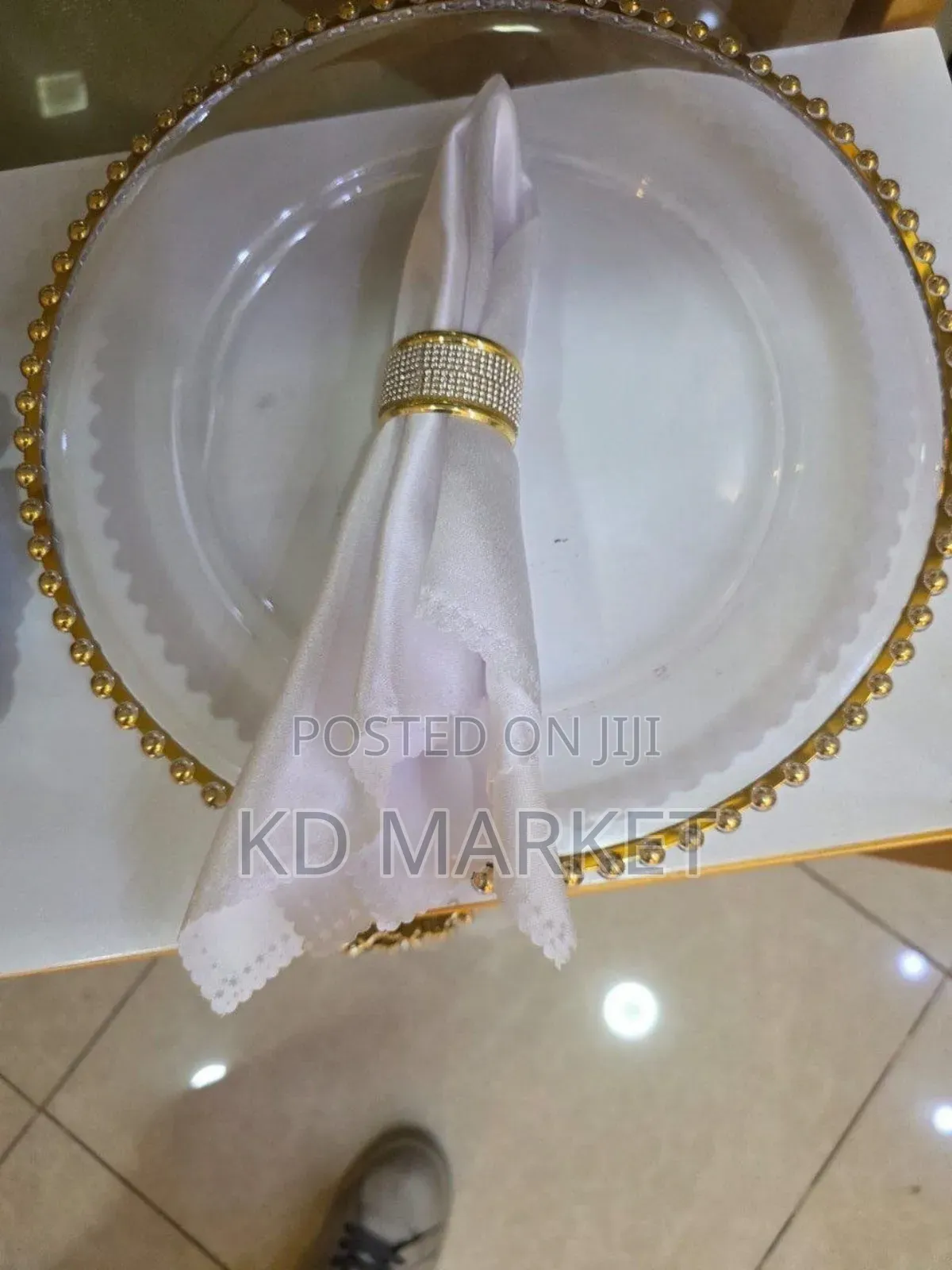 6pcs Luxury Table Setup Package (Plate, Napkin Holder, Napkin)