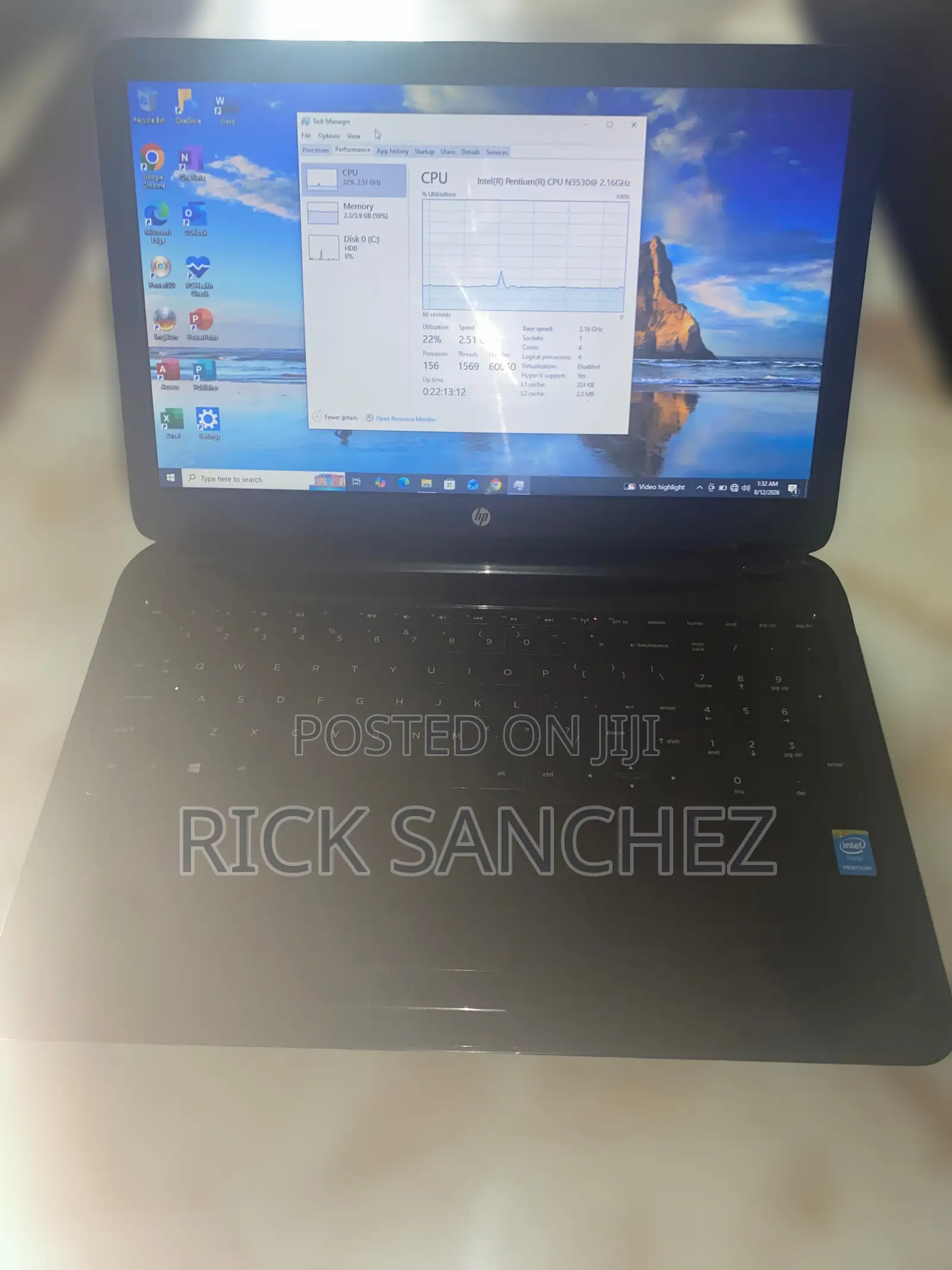 Laptop HP 250 G3 4GB Intel Pentium HDD 320GB