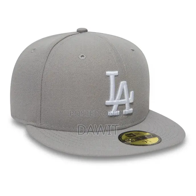 LA Dodgers MLB Basic Grey 59FIFTY Fitted Cap