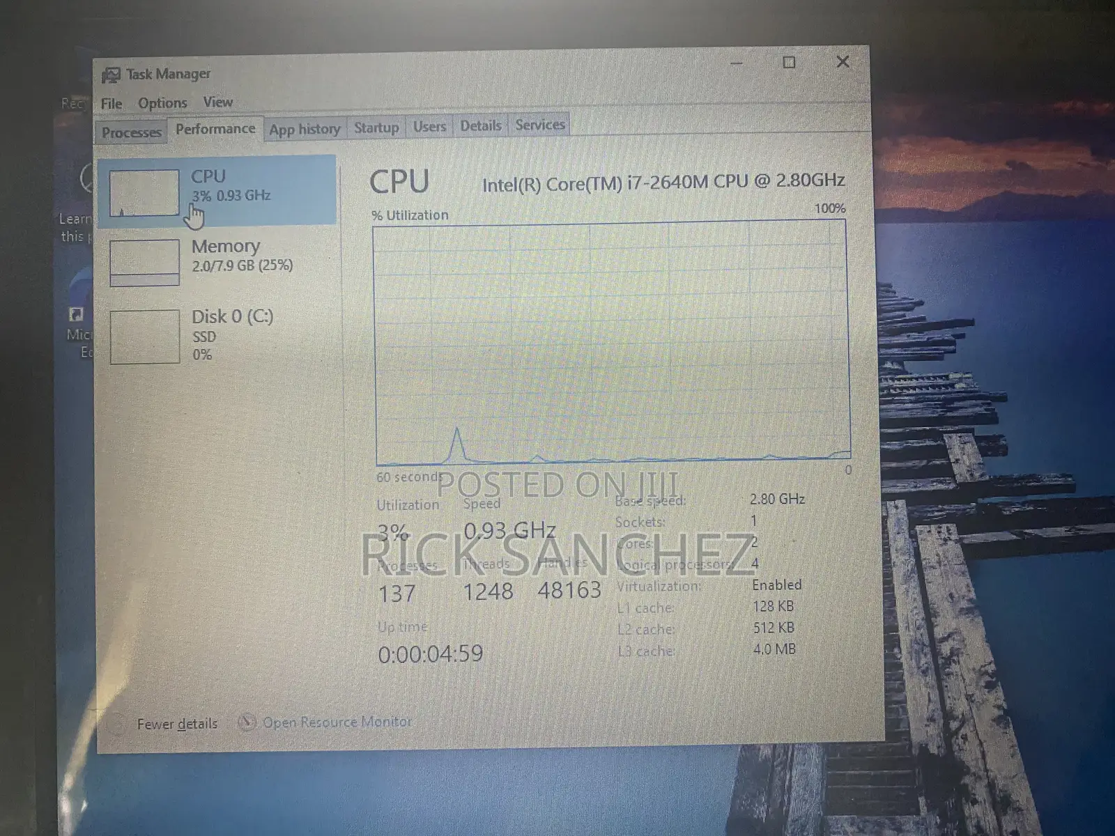 Laptop Toshiba Satellite C850 8GB Intel Core i7 SSD 256GB