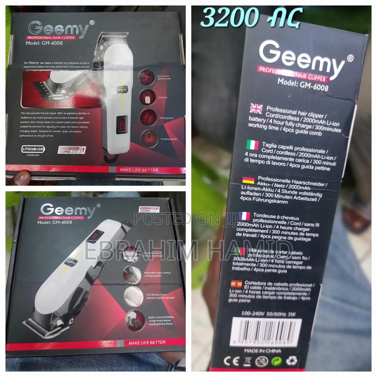 Geemy Professional Hair Clipper