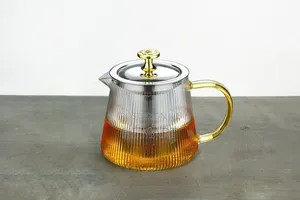 750ml Capacity Kitchen Glass Tea Pot