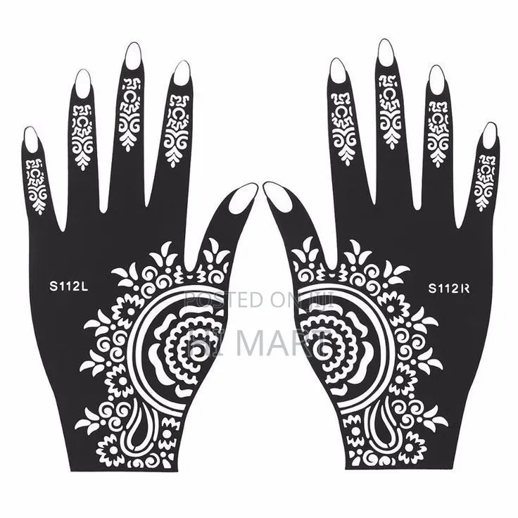 4pcs Modern Hand Tattoo Stencil