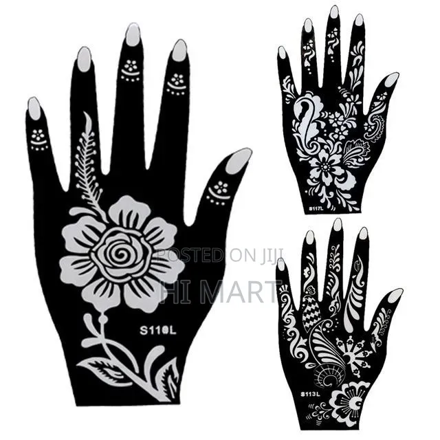 4pcs Modern Hand Tattoo Stencil