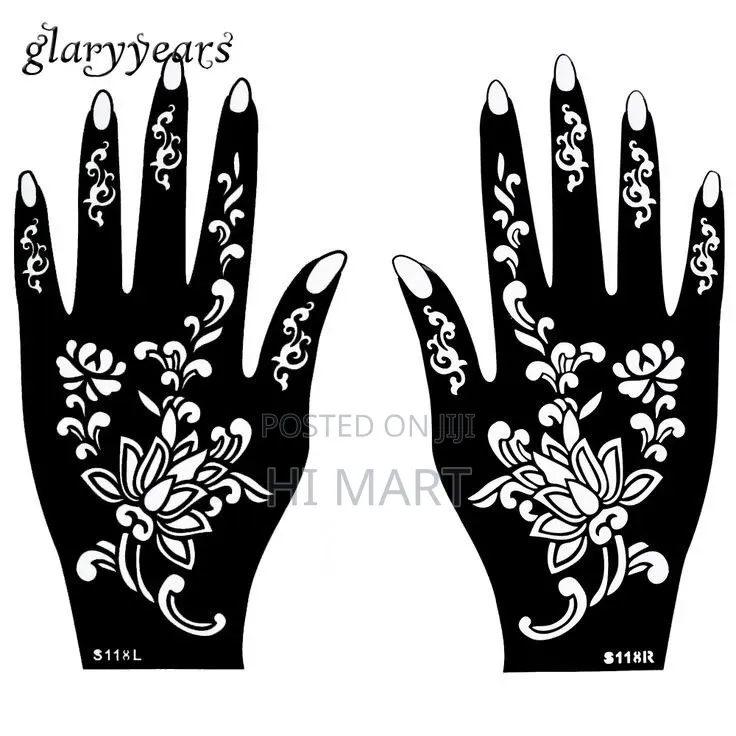 4pcs Modern Hand Tattoo Stencil