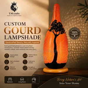 Handcrafted Gourd Giraffe Lampshade