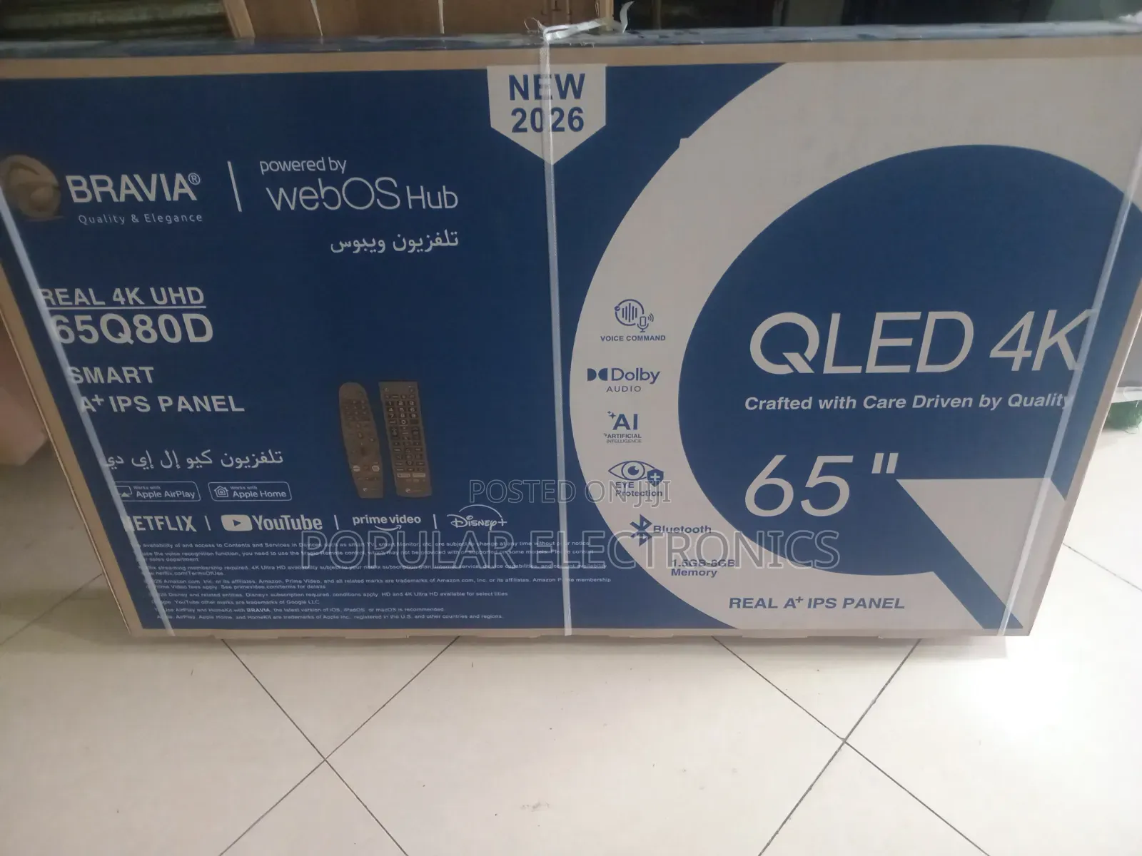 BRAVIA TV 65inch Qled Smart Android TV New 20 26 Model