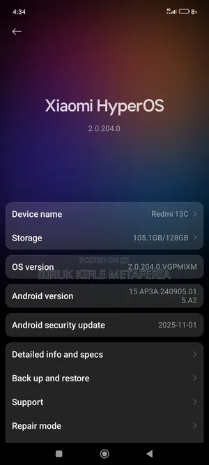 Xiaomi Redmi 13C 128 GB Blue