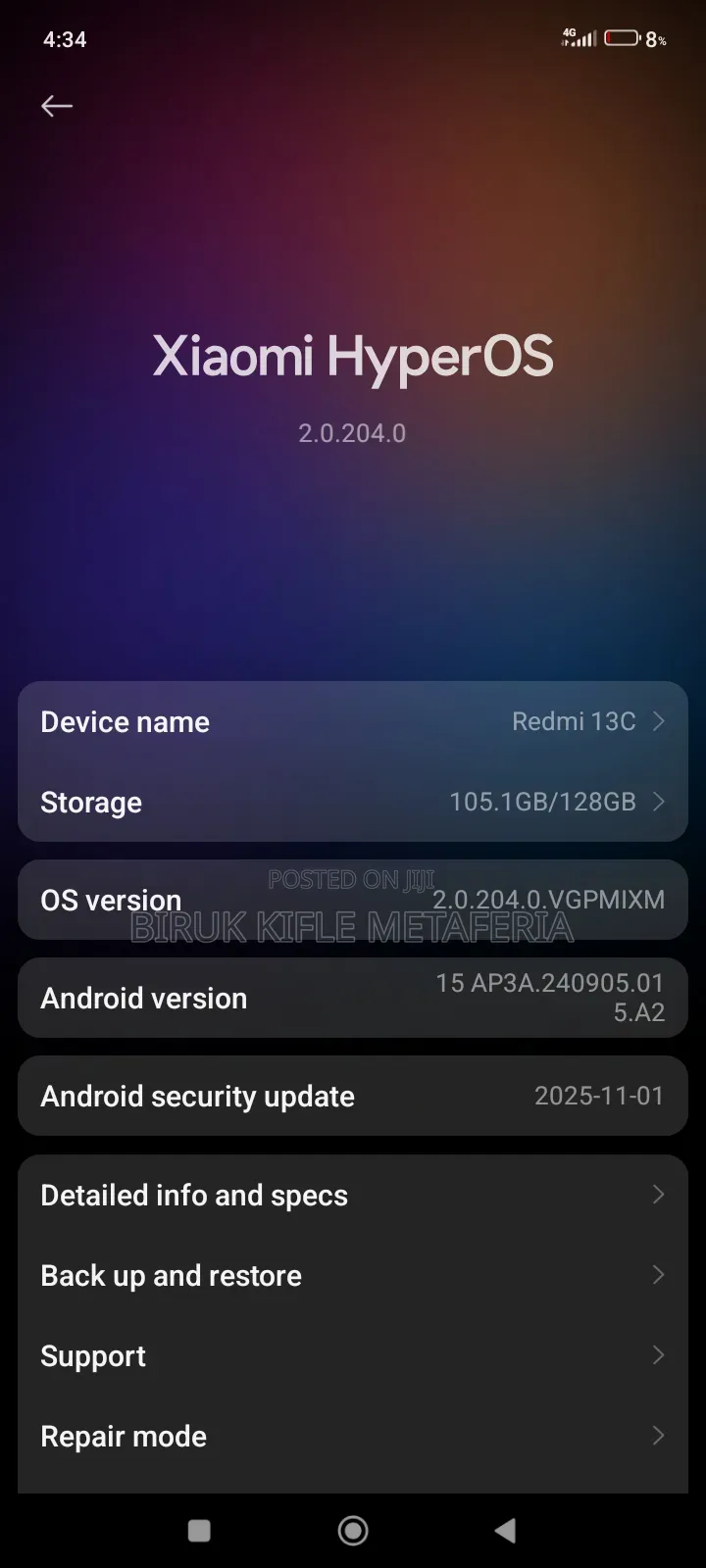 Xiaomi Redmi 13C 128 GB Blue
