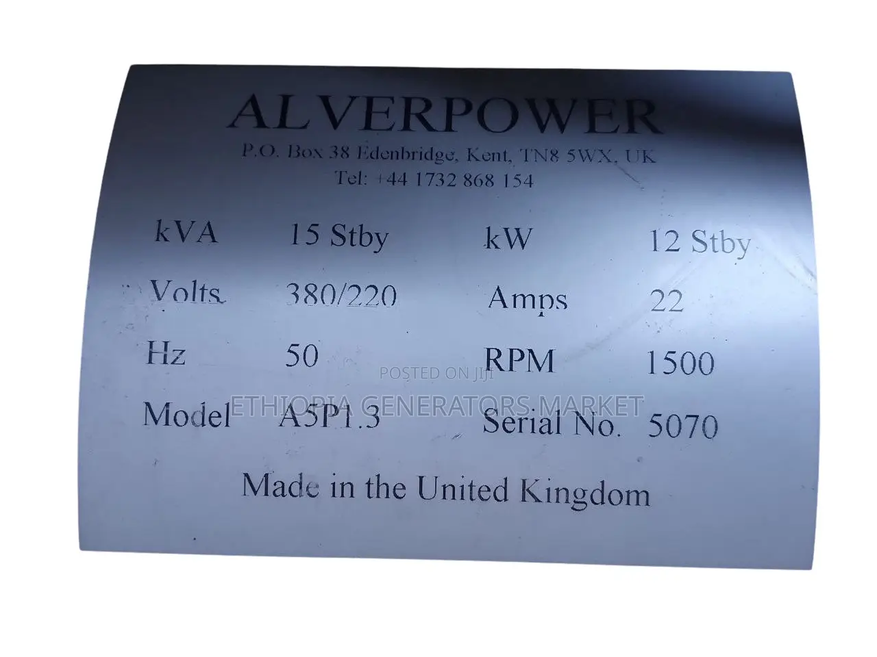 Perkins 15kVA / 12kW 3 Phase Diesel Generator – UK Made