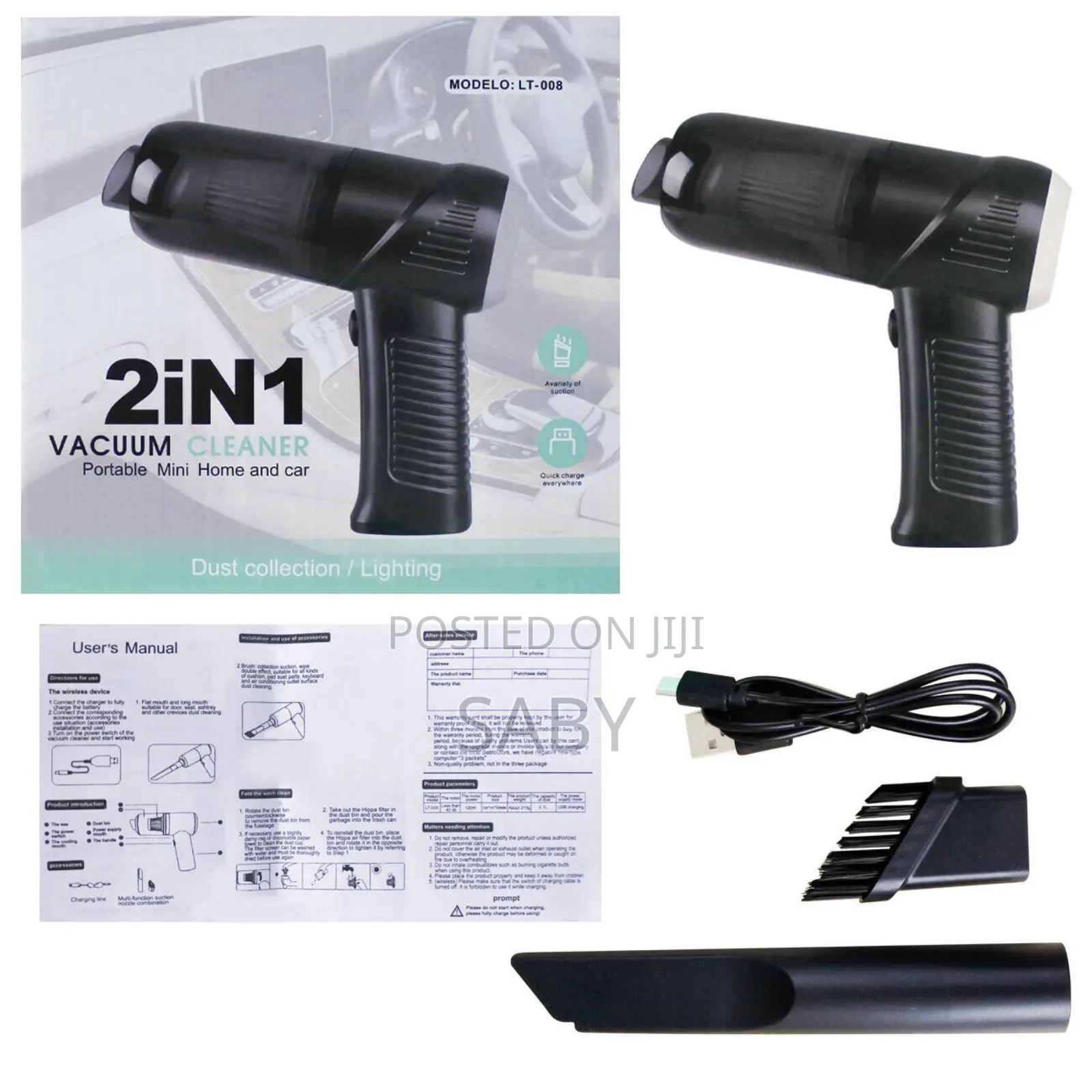 2 in 1 Portable Vacuum Cleaner