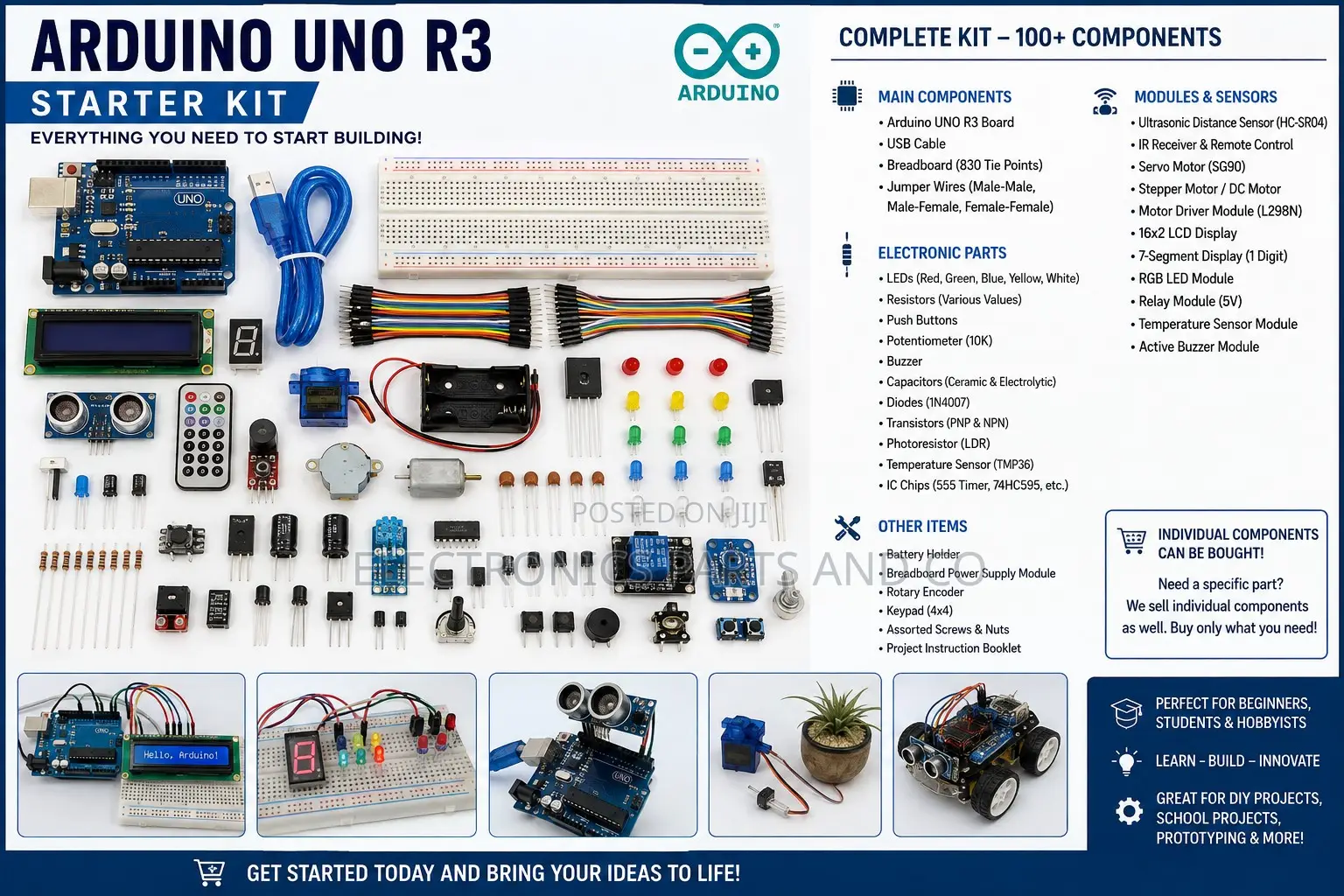 Individual Components From Arduino Uno R3 Starter Kit / Student Kit