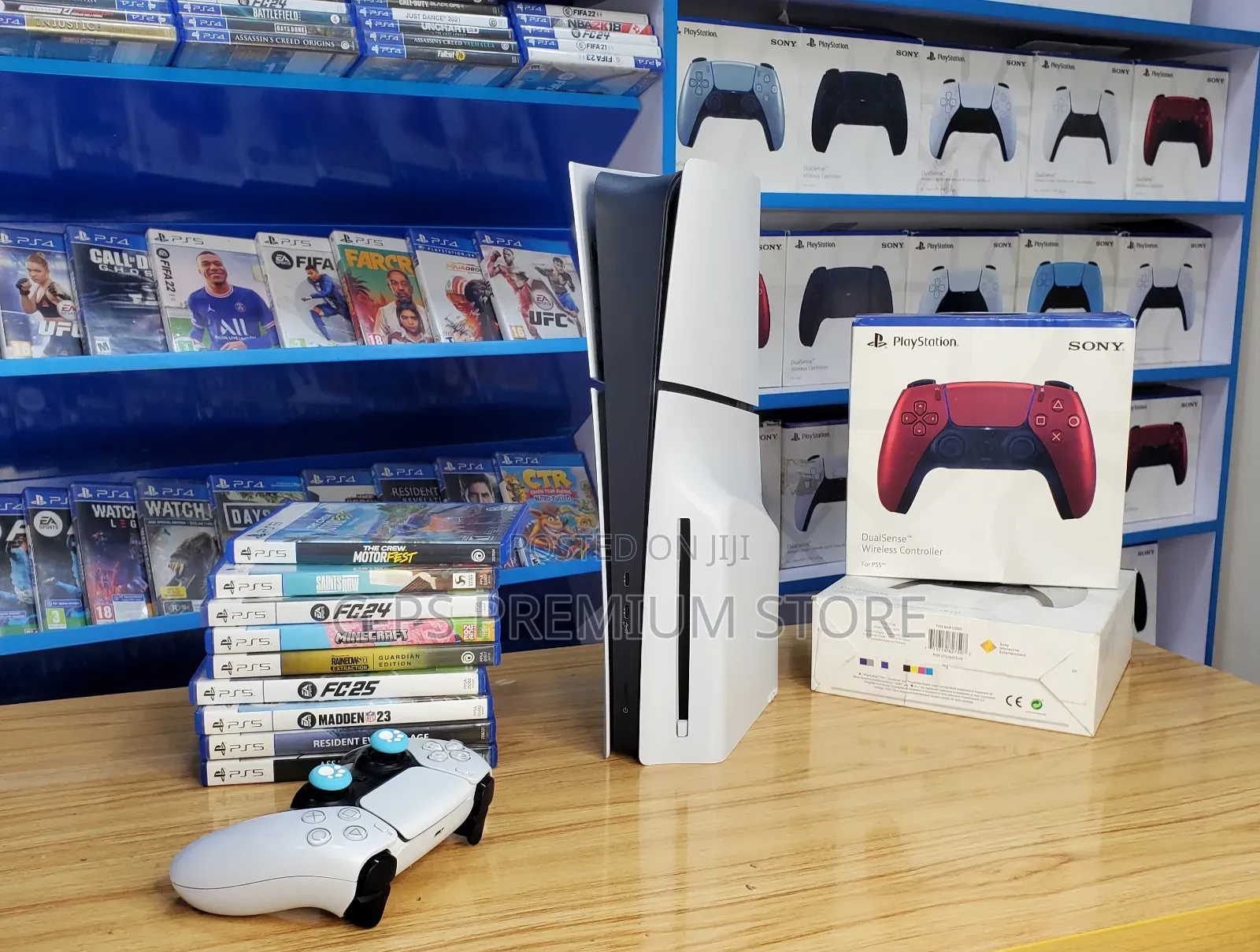 PS5 Slim Europe Used + 1 Original Joystick በአሪፍ ሁኔታ ላይ ያለ