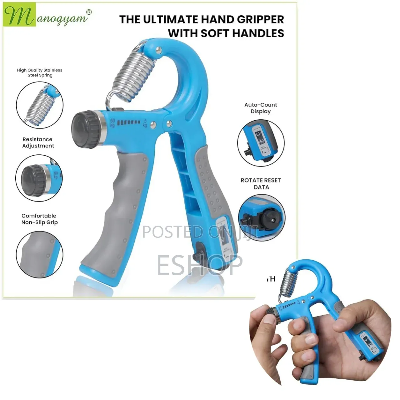 Build Stronger Handsand Forearms With This Manogyam Adjustable Gripper