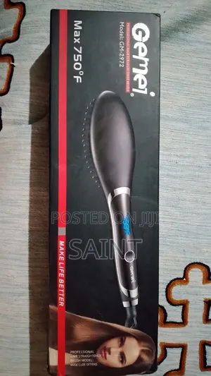 Gemei GM-2972 Professional Hair Straightener Brush (Like New)