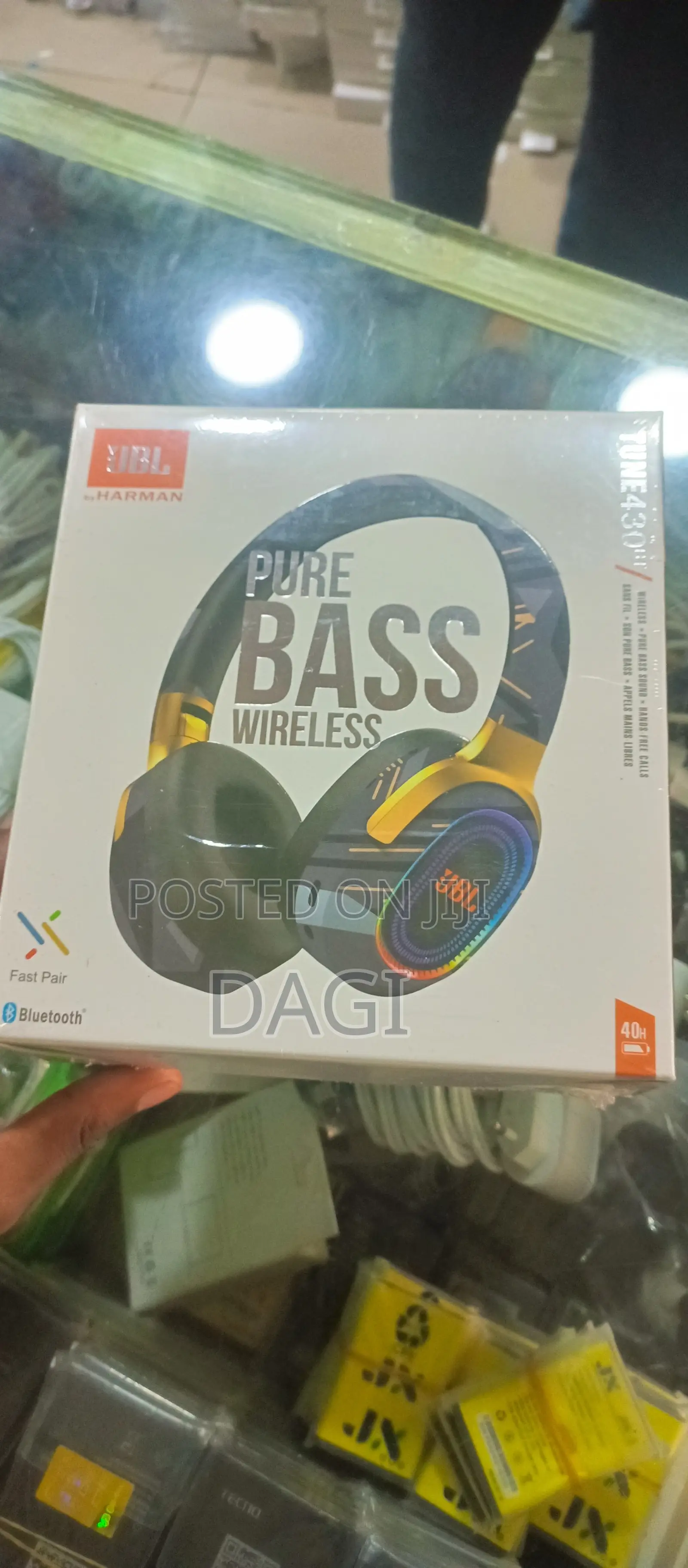 JBL Tune 430BT Pure Bass Wireless Over-Ear Headphones