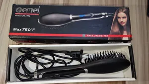 Gemei GM-2972 Professional Hair Straightener Brush (Slightly Used )