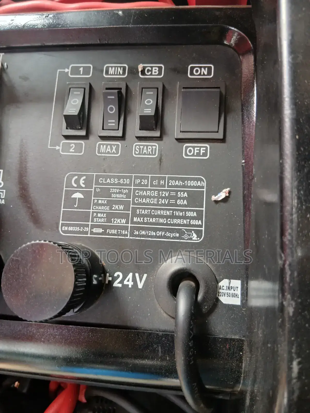 ,Control Panel of a Class-630 Heavy-Charger and Engine Starter