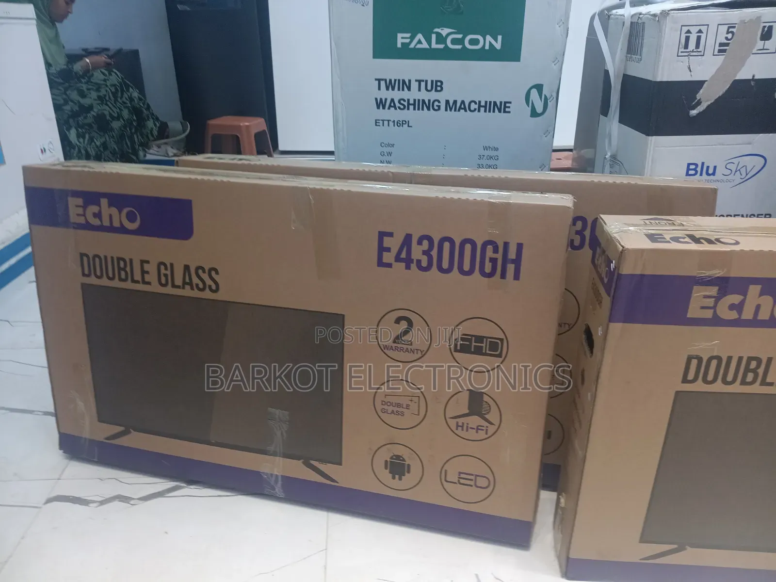 Echo Smart TV Model E43 inches Ch Doubel Gelass 2026 Hifi Speaker