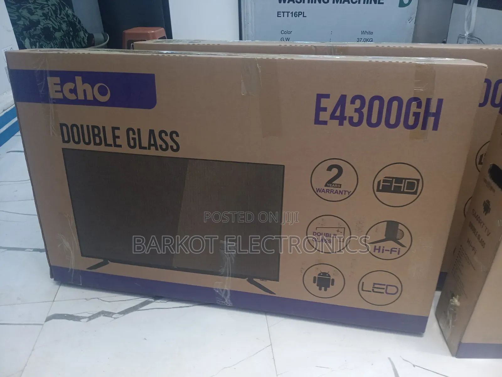 Echo Smart TV Model E43 inches Ch Doubel Gelass 2026 Hifi Speaker