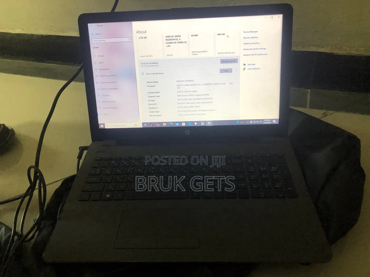 Laptop HP 255 G6 4GB AMD HDD 500GB