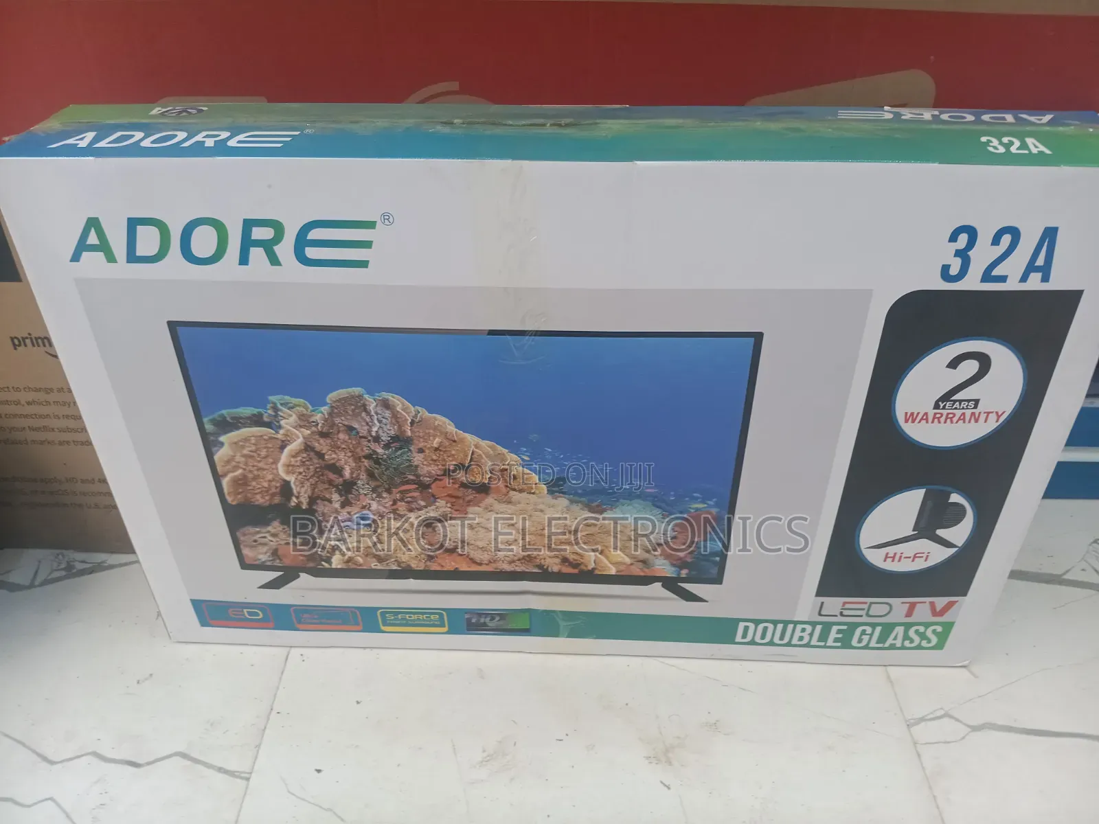 Adore Led TV 32 Inches Doubel Gelass 2026 Hifi Speaker