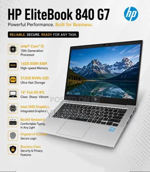 New Laptop HP EliteBook 840 G7 16GB Intel Core i5 SSD 512GB