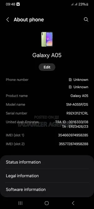 New Samsung Galaxy A05 64 GB Gray