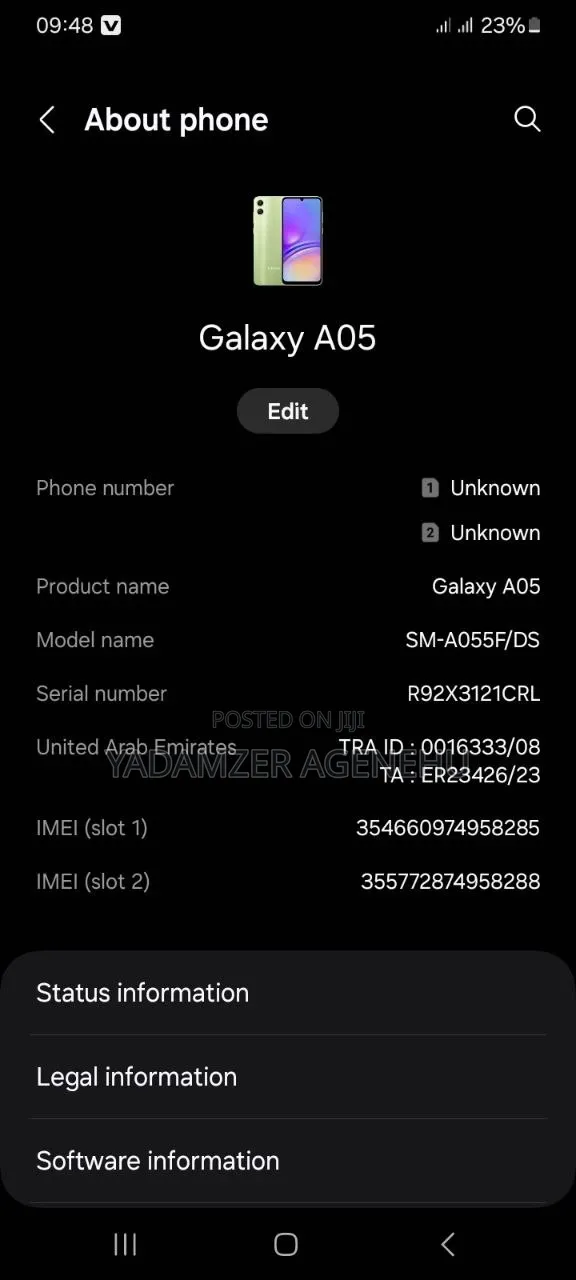 New Samsung Galaxy A05 64 GB Gray