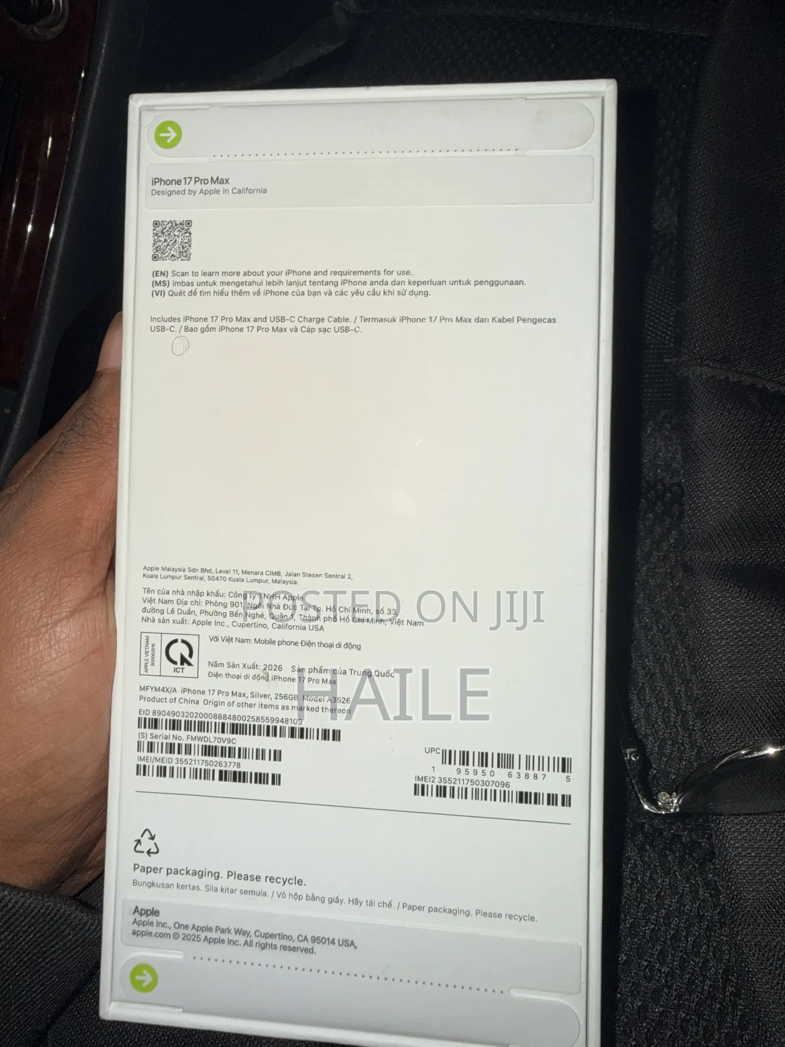 New Apple iPhone 17 Pro Max 256 GB Gray