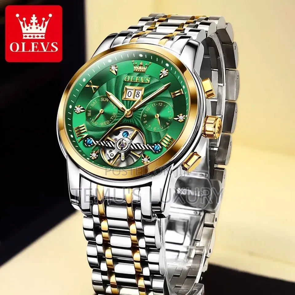 OLVES Mens Automatic Quartz Watch