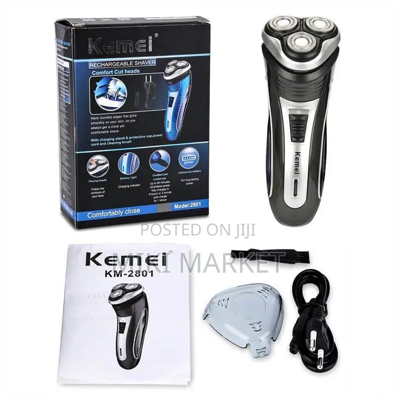 Kemei Rechargeable Electric Shaver Trimer የፂም መላጫ