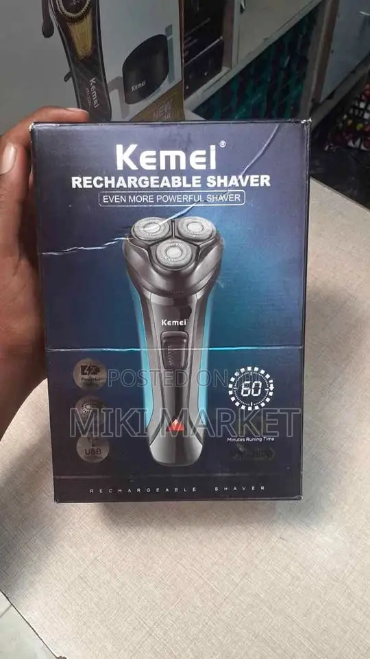 Kemei Rechargeable Electric Shaver Trimer የፂም መላጫ