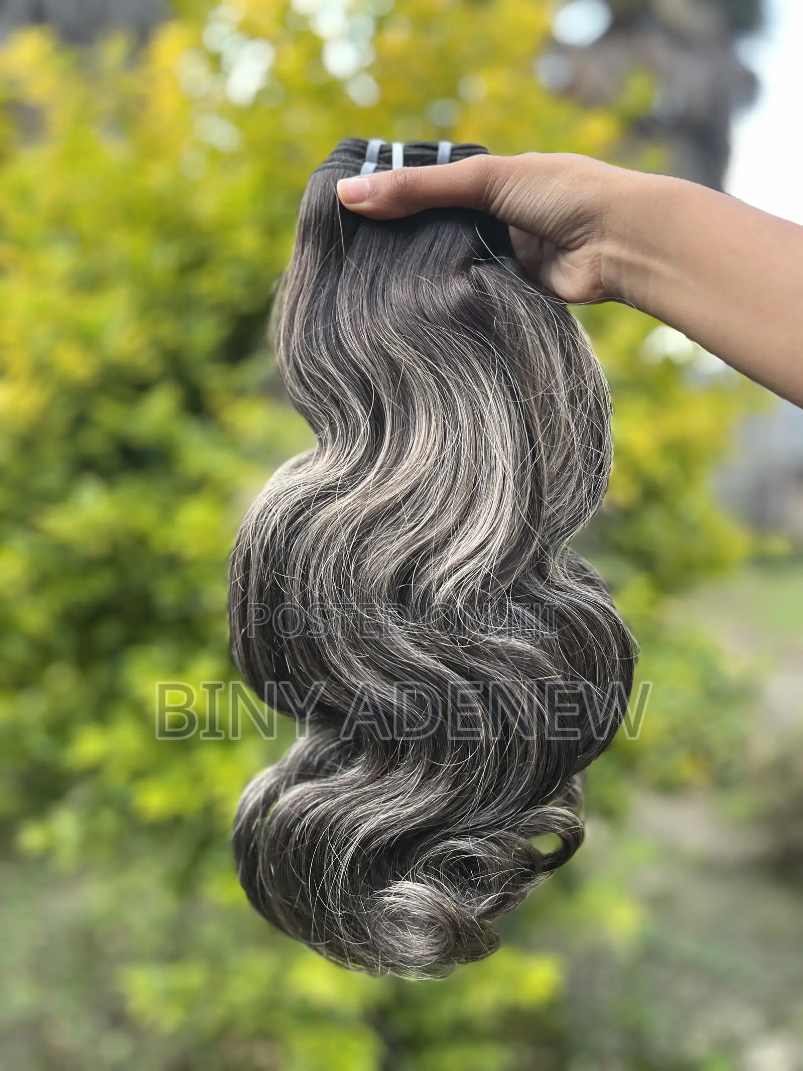 በኦርጅናሉ Human Hair Ash Brown 18 Inch