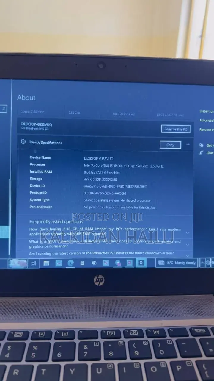Laptop HP 15 8GB Intel Core i5 SSD 512GB