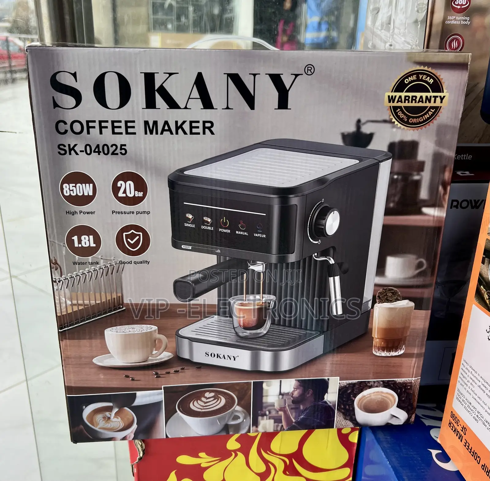 SOKANY Coffee Maker 20-Bar- SK-04025 – 850W Espresso Machine