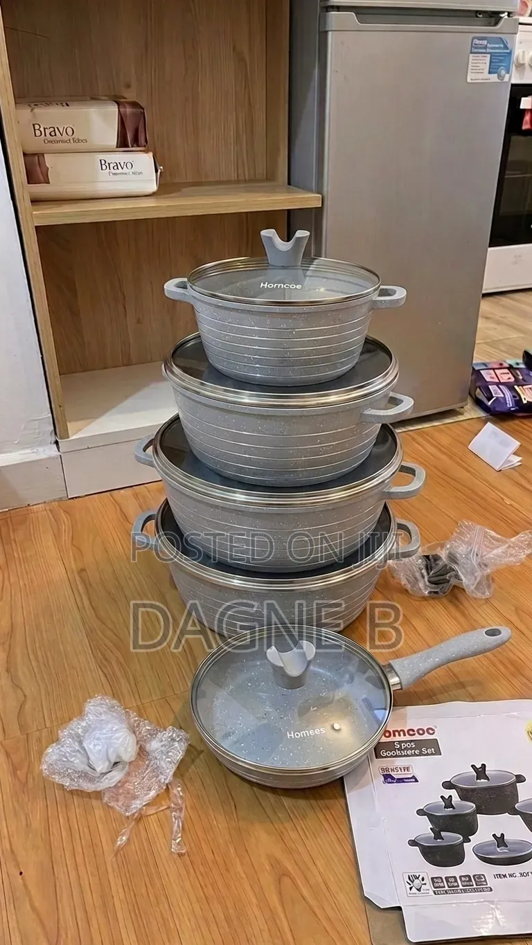 Ceramic Cookware Momcoc 5 Set Ceramic Pot ማምኮክ ሴራሚክ ድስት