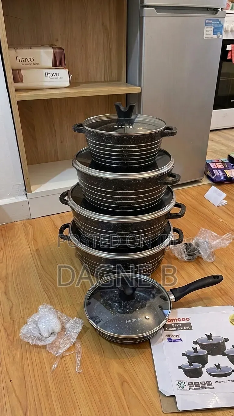 Ceramic Cookware Momcoc 5 Set Ceramic Pot ማምኮክ ሴራሚክ ድስት