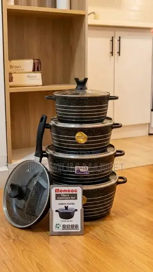 Ceramic Cookware Momcoc 5 Set Ceramic Pot ማምኮክ ሴራሚክ ድስት