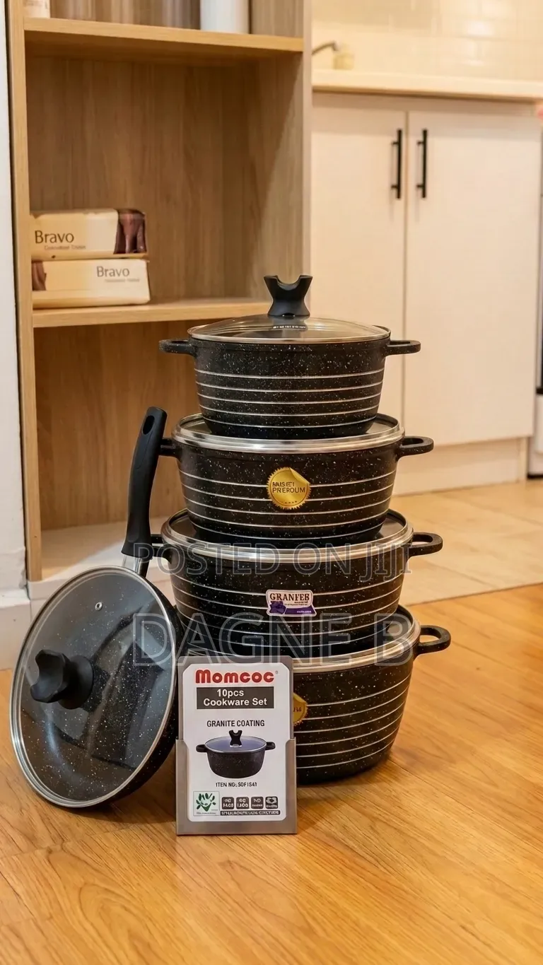 Ceramic Cookware Momcoc 5 Set Ceramic Pot ማምኮክ ሴራሚክ ድስት