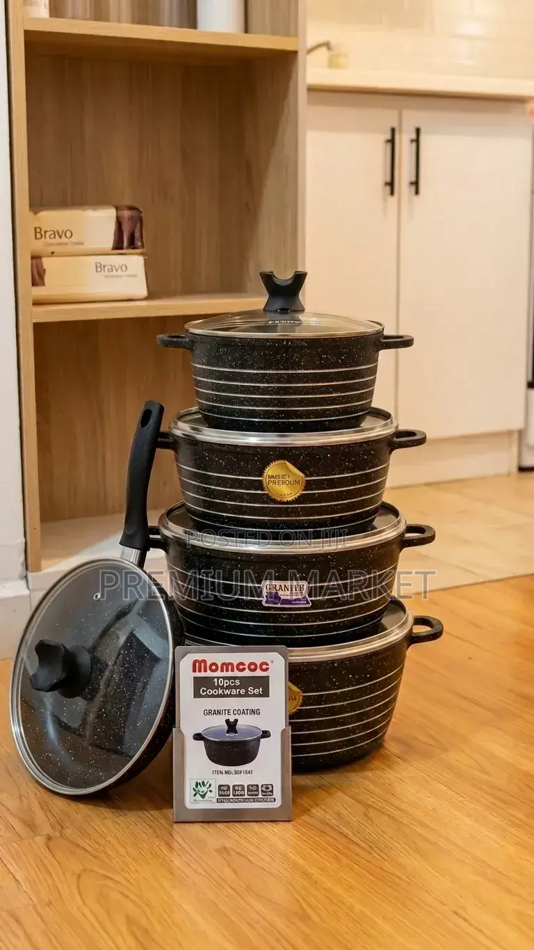 Ceramic Cookware Momcoc 5 Set Ceramic Pot ማምኮክ ሴራሚክ ድስት