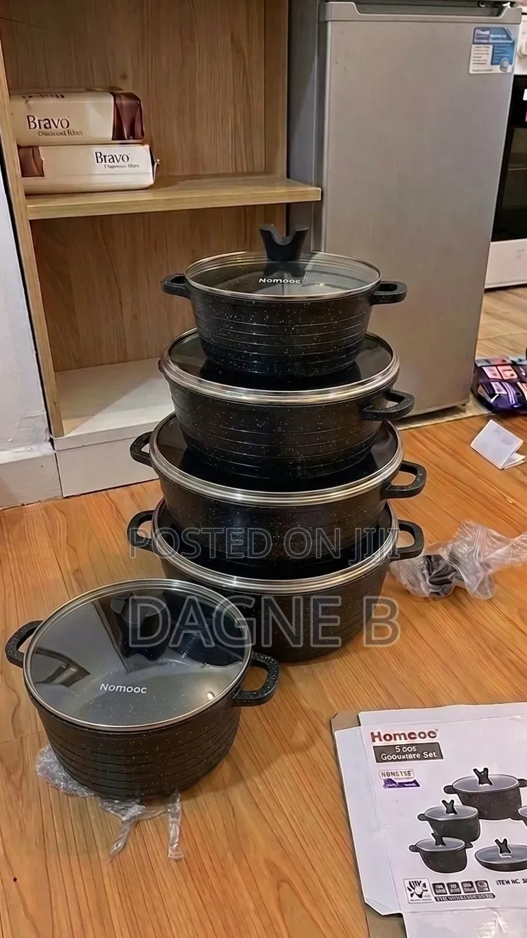 Momcoc Ceramic Pot 5 Set ማምኮክ ባለ 5 ብፕሴራሚክ ድስት