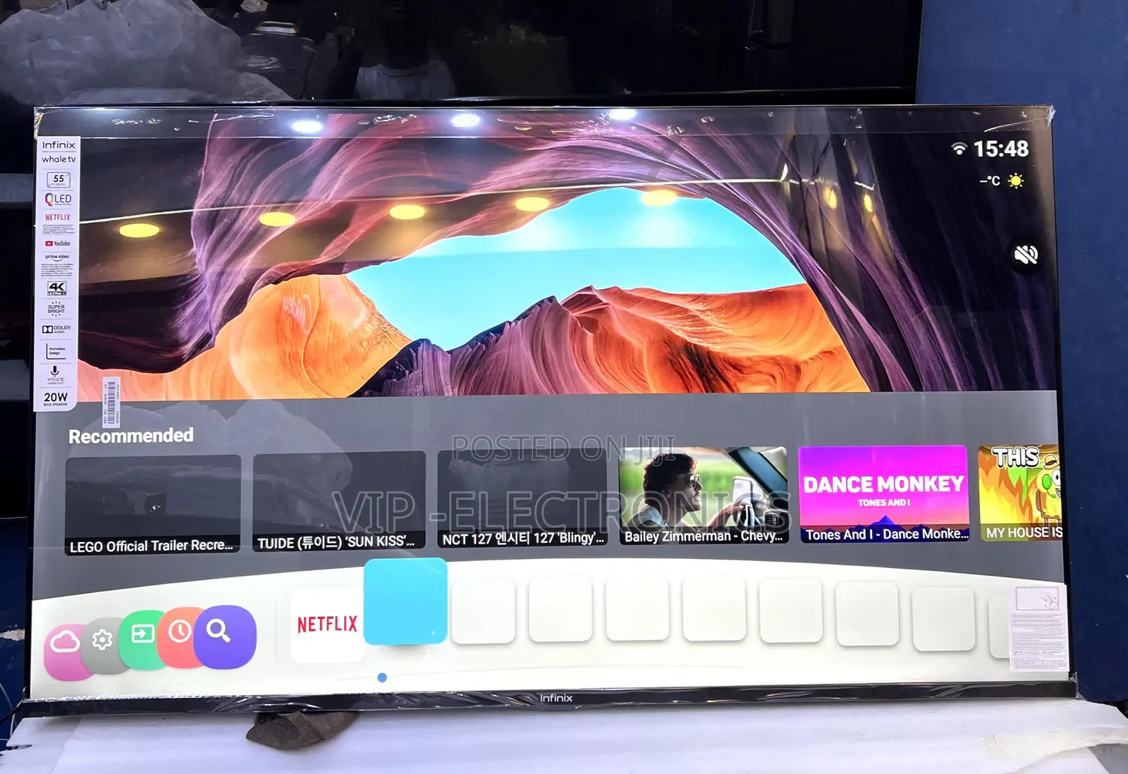 Infinix 55 Inch TV 4K UHD QLED Frameless Smart TV – Whale TV