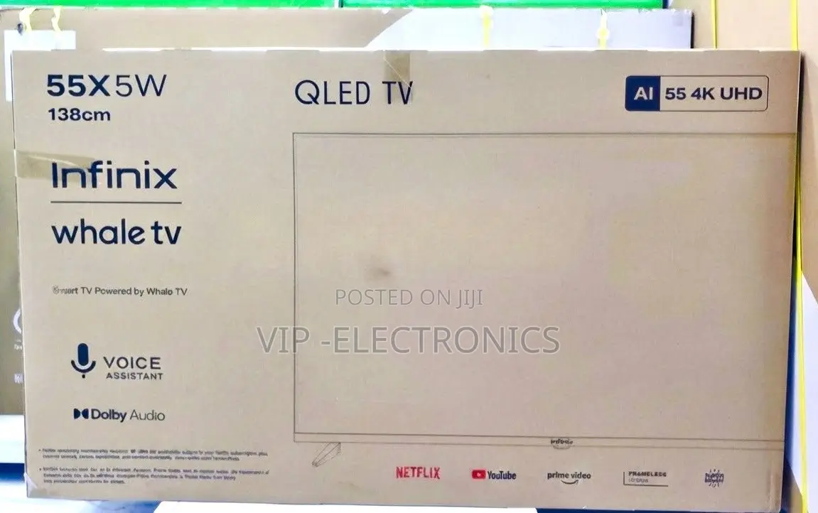 Infinix 55 Inch TV 4K UHD QLED Frameless Smart TV – Whale TV